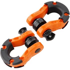 VEVOR 3/4" D-Ring Shackle, 2 Pack Alloy Steel Shackles 66139 lbs (30 Ton) Break Strength with 7/8" Screw Pin, Isolators & Washers