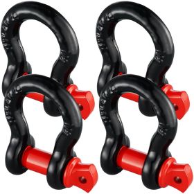 VEVOR 1/2" D-Ring Shackle, 4 Pack Alloy Steel Shackles 17637 lbs (8 Ton) Break Strength with 5/8" Screw Pin