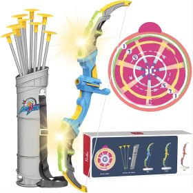 Bow and Arrow Set for Kids, Toyokar Archery Set Toy with Light-up LEDs, 10 suction bows and arrows