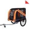 Large Folding Bike Trailer for Dogs – 120LB Capacity All-Terrain Pet Carrier, Durable Steel Frame for Cycling, Jogging, Camping & Outdoor Adventures