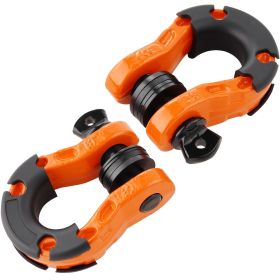 VEVOR 3/4" D-Ring Shackle, 2 Pack Alloy Steel Shackles 66139 lbs (30 Ton) Break Strength with 7/8" Screw Pin, Isolators & Washers (Default: Default)