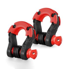 Heavy Duty Off Road Vehicle D-Ring Recovery Shackle for Jeep Truck (Color: Black, Type: Towing Accessories)
