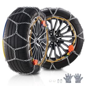 VEVOR Auto Tightening Snow Chains Diamond Mesh Anti-slip Traction Wheel Chains (Model: Model 232105)