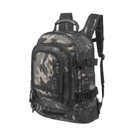 Military Outdoor Backpack for Hiking Hunting Outdoor (Color: Black Camo)